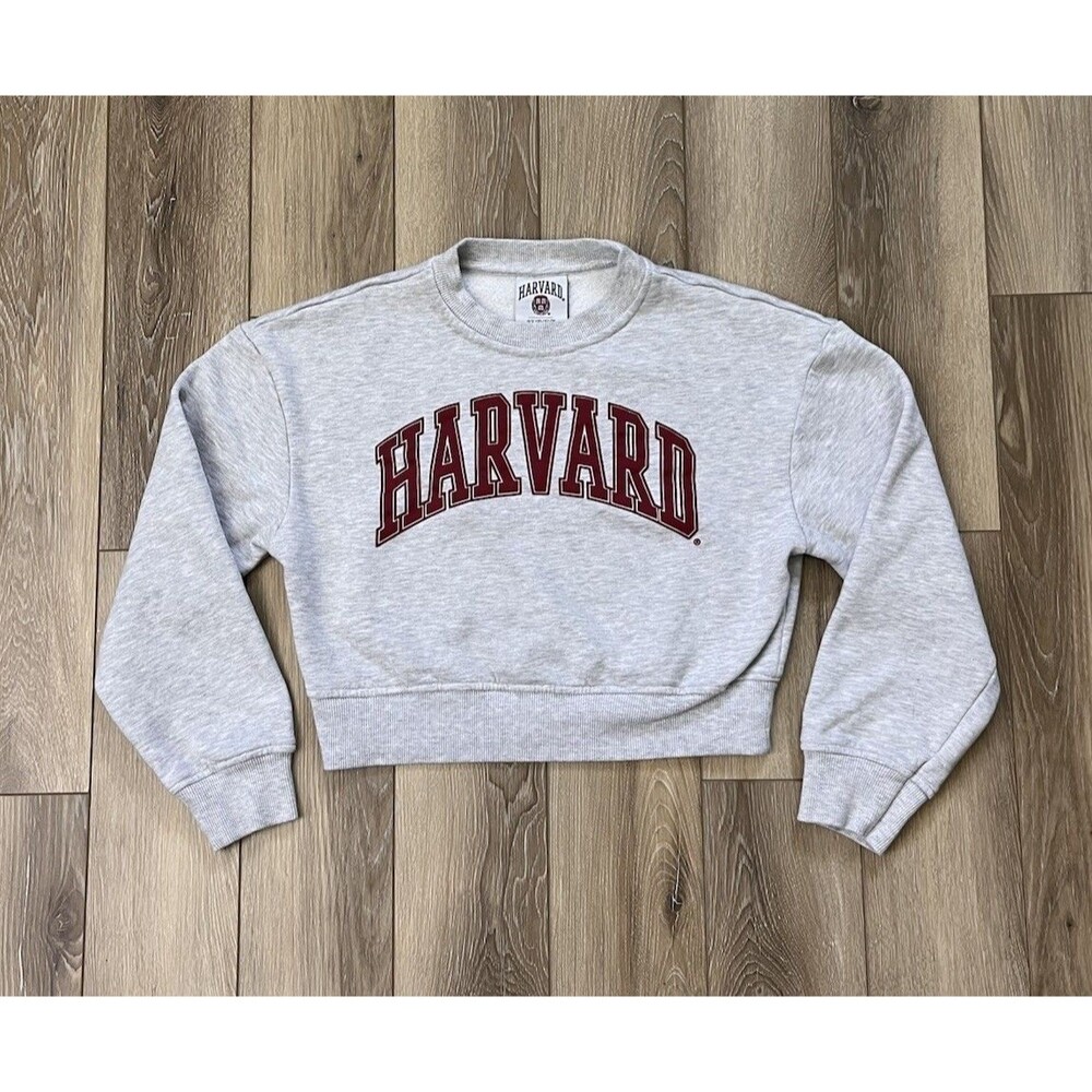 Harvard Sweatshirt Kids 11/12 YRS Gray Fleece Crewneck Pullover University